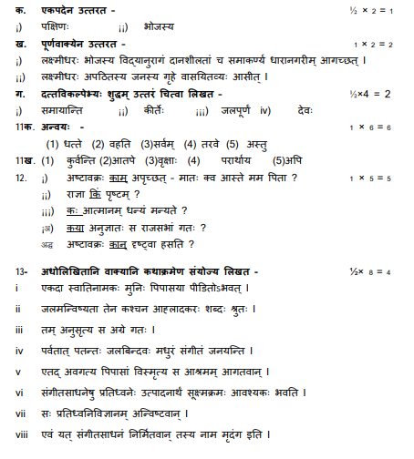 CBSE Class 9 Sanskrit Sample Paper Set B